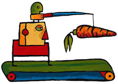 carrot and stick illustration